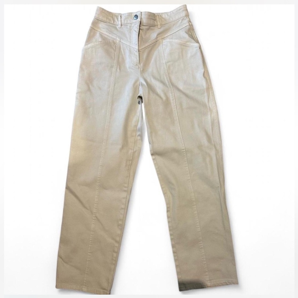 Aritzia Wilfred Free Cream High-Waisted Pants